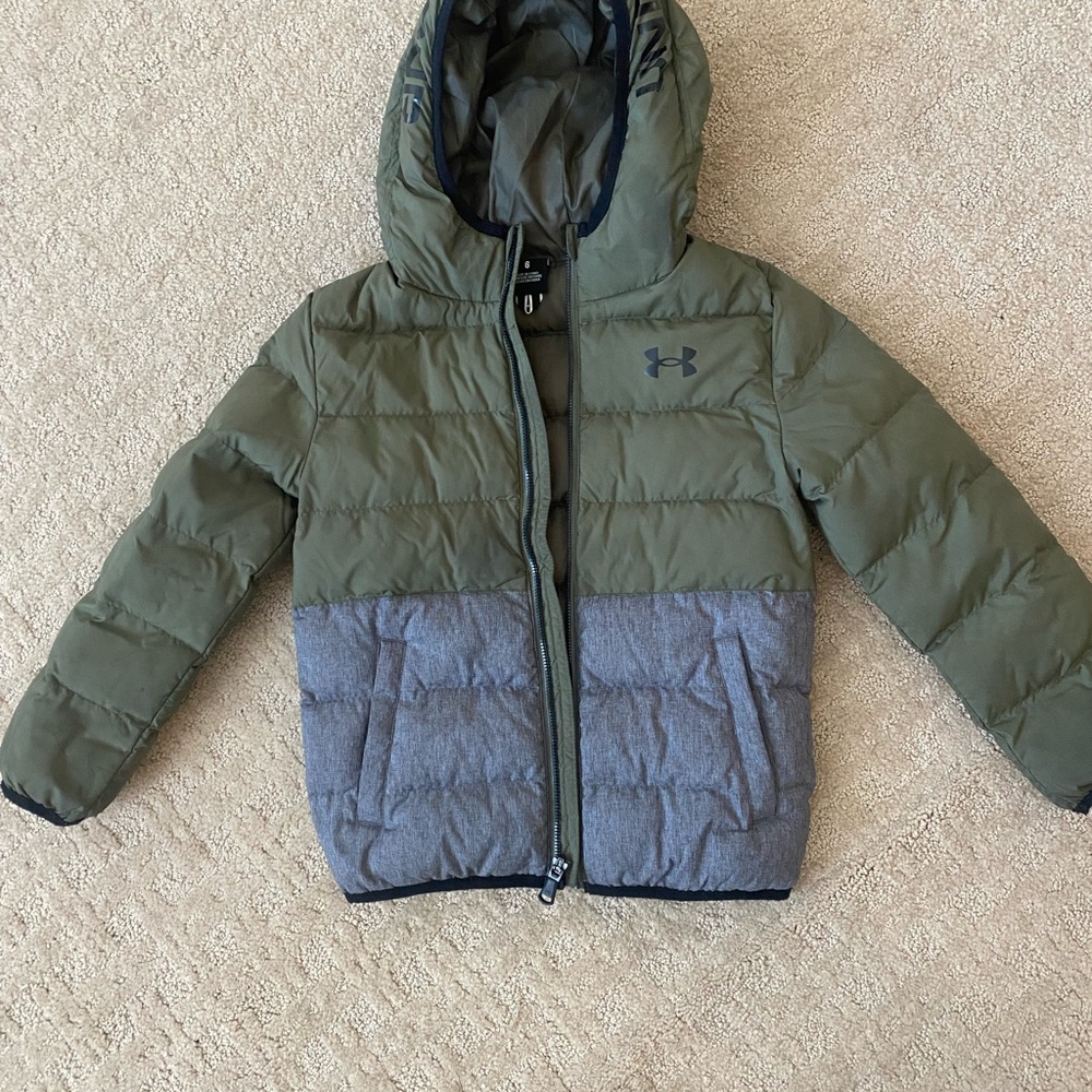 Under Armour Kids' Green and Gray Puffer Jacket